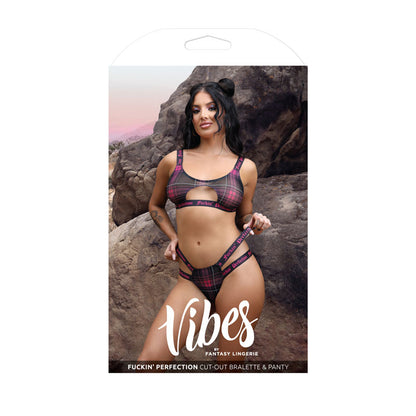 VIBES FUCKIN' PERFECTION Cut-Out Bralette & Panty