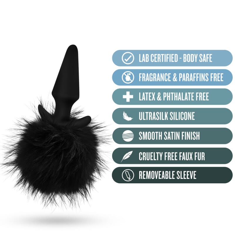 Anal Adventures Platinum Rabbit Tail Plug