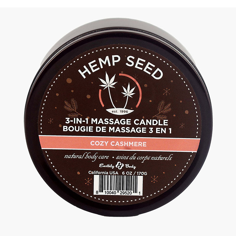 Hemp Seed 3-In-1 Massage Candle - Cozy Cashmere