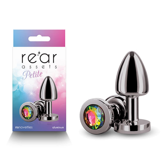 Rear Assets Petite - Gunmetal with Rainbow Gem