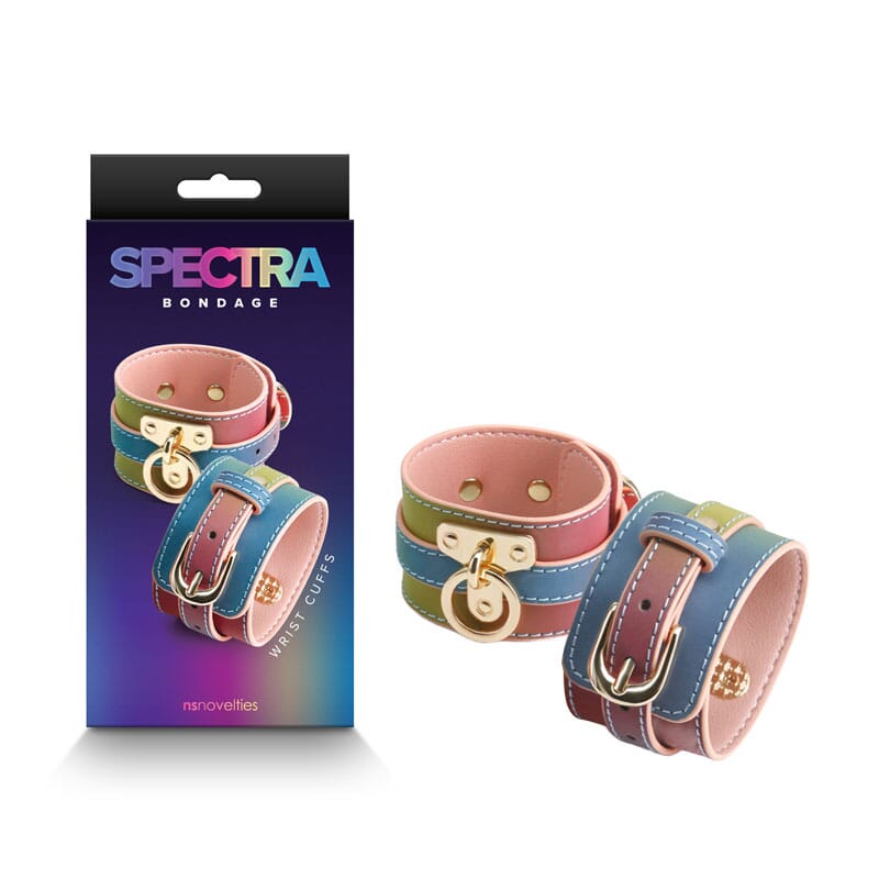 Spectra Bondage Wrist Cuffs - Rainbow