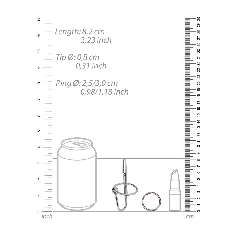 OUCH! Urethral Sounding - Metal Plug with Ring