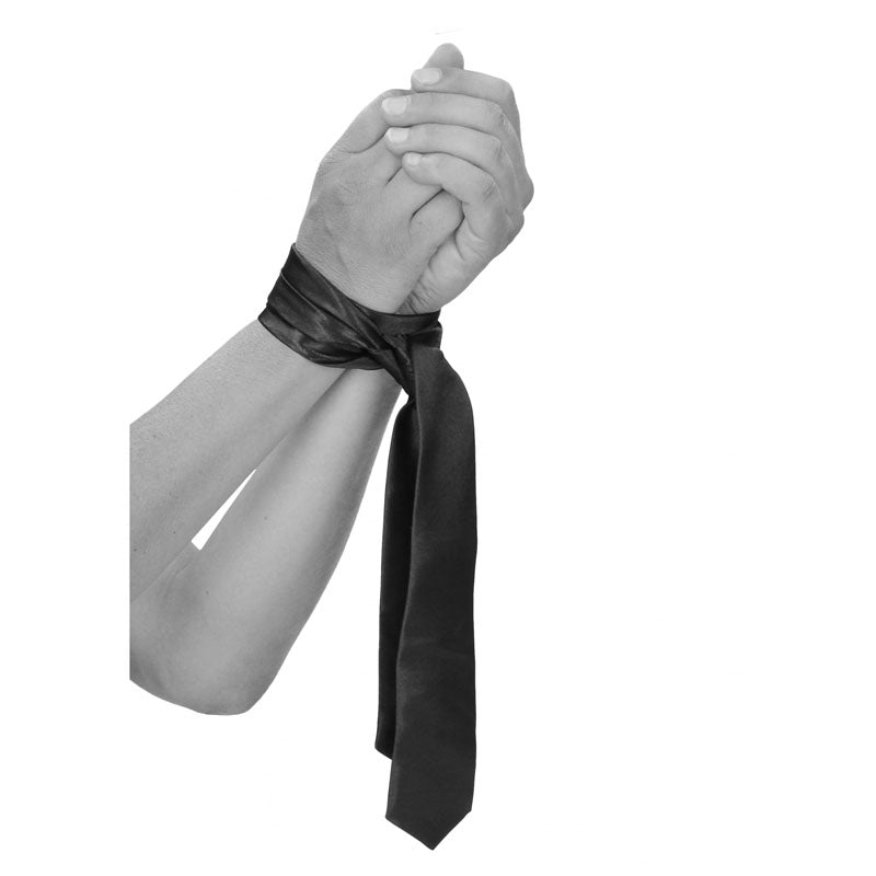 OUCH!  & White Satin Bondage Tie