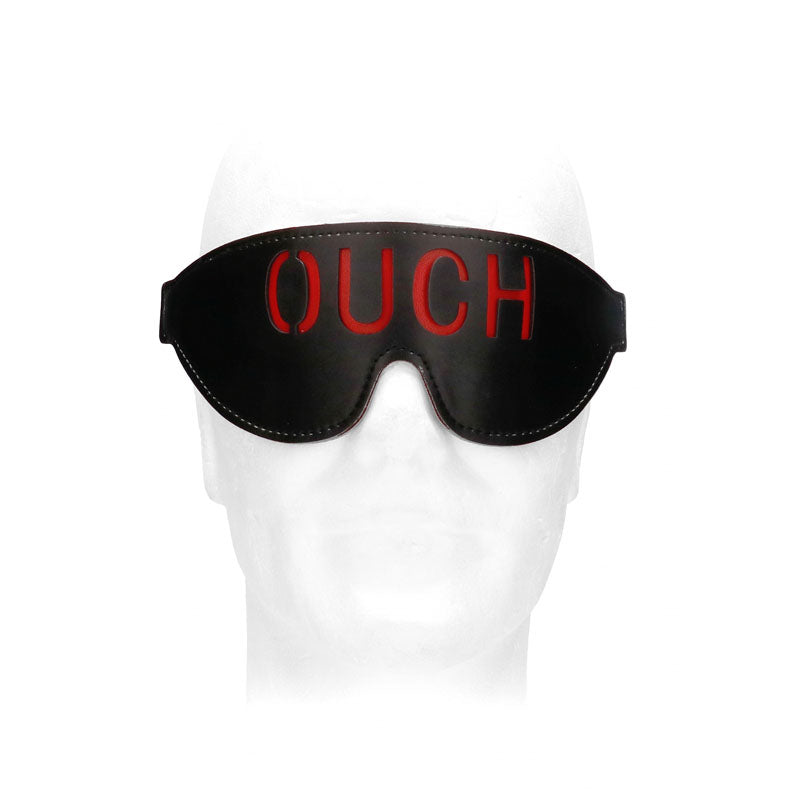 OUCH!  & White Bonded Leather Eye-Mask ''Ouch''