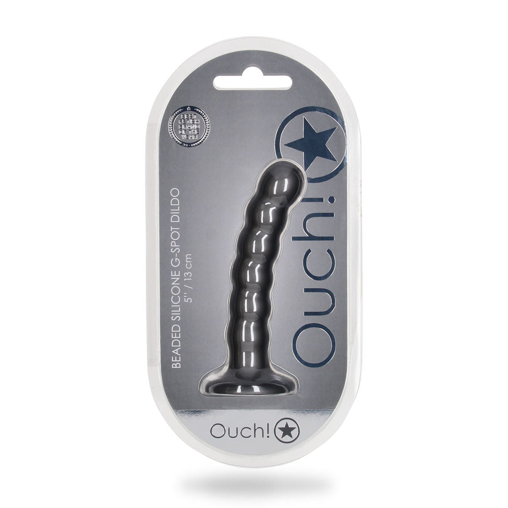 OUCH! Beaded Silicone G-Spot Dildo - 5'' / 13cm