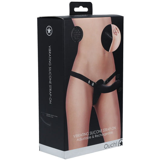 OUCH! Vibrating Silicone Strap-On -