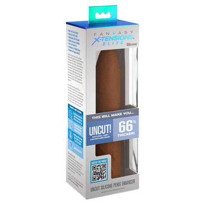 Fantasy X-Tensions Elite Uncut Silicone Penis Enhancer - Tan