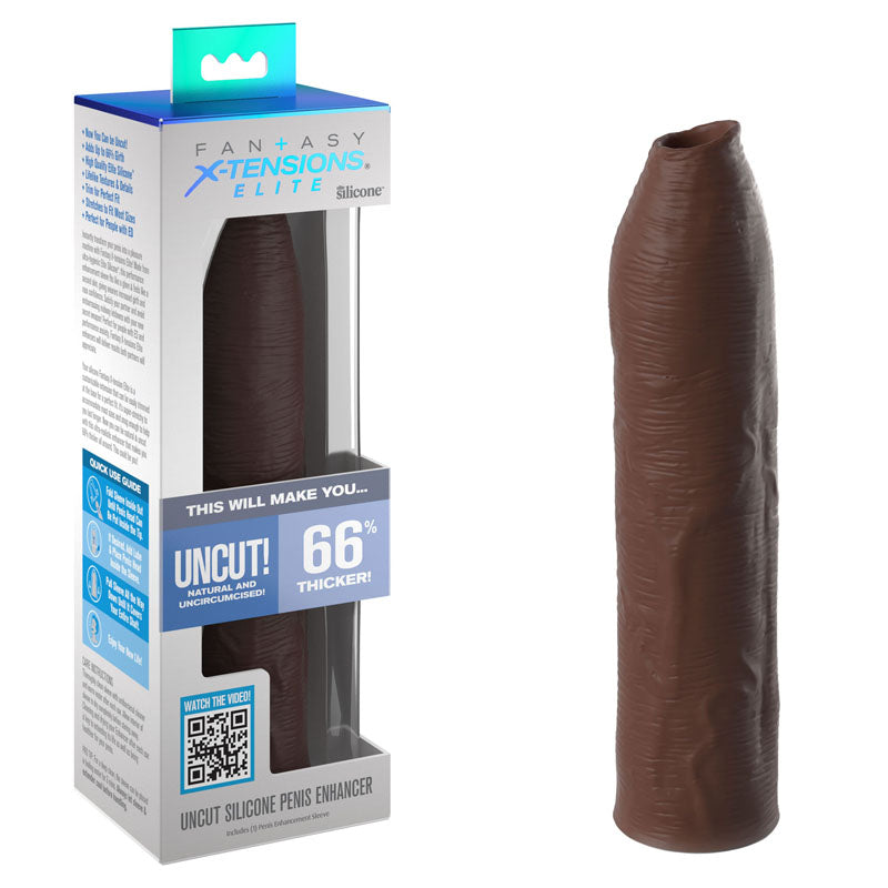 Fantasy X-Tensions Elite Uncut Silicone Penis Enhancer -