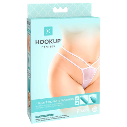 HOOKUP Remote Bow-Tie G-String - XL-XXL