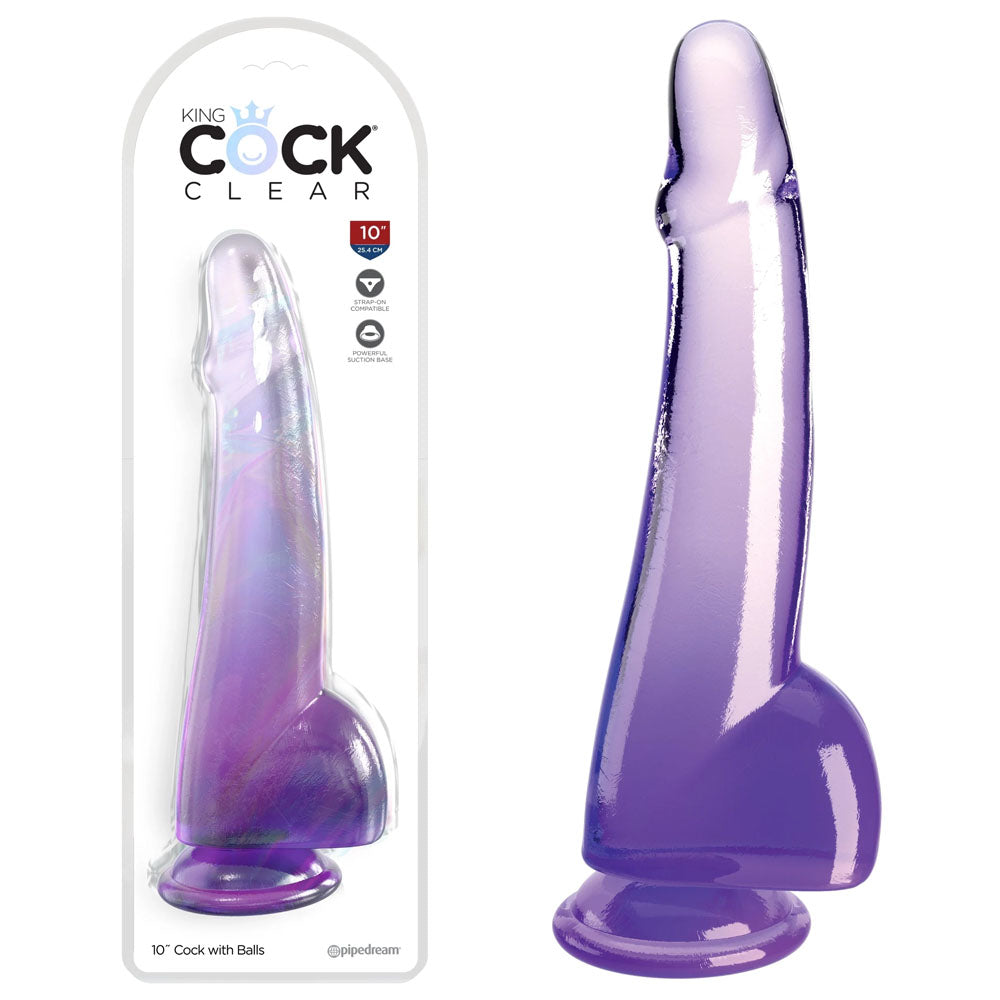 King Cock Clear 10'' Cock with Balls -