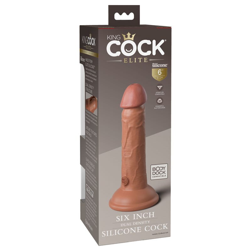 King Cock Elite 6'' Dual Density Cock - Tan