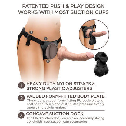 King Cock Elite Ultimate Vibrating Silicone Body Dock Kit