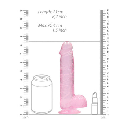 RealRock 8'' Realistic Dildo With Balls