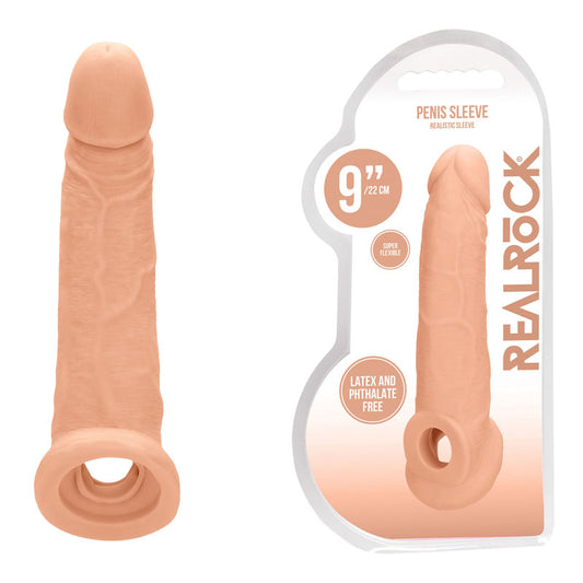 REALROCK 9'' Realistic Penis Extender with Rings