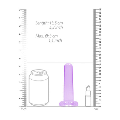 REALROCK Non Realistic Dildo With Suction Cup - 13.5 cm