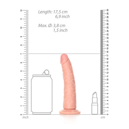 REALROCK Realistic Slim Dildo without Balls - 15.5 cm