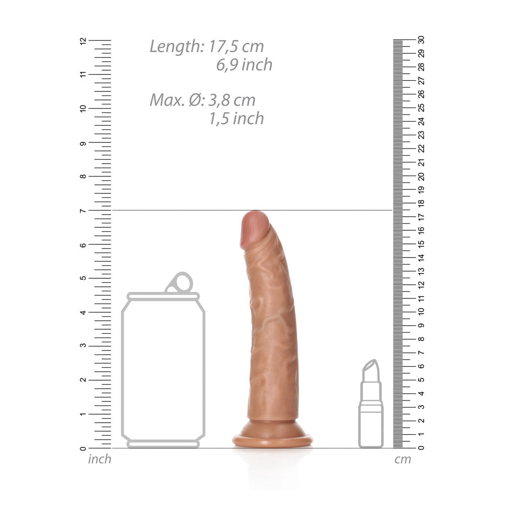 REALROCK Realistic Slim Dildo without Balls - 15.5 cm