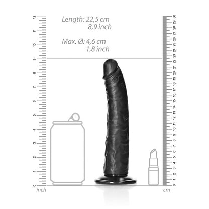 REALROCK Realistic Slim Dildo with Suction Cup - 20.5cm