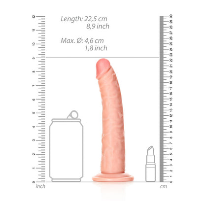 REALROCK Realistic Slim Dildo with Suction Cup - 20.5cm