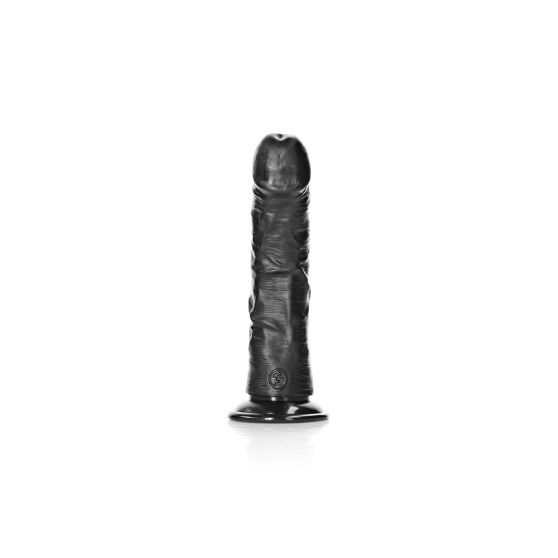 REALROCK Realistic Regular Curved Dildo with Suction Cup - 15.5 cm