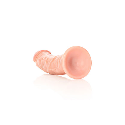 REALROCK Realistic Regular Curved Dildo with Suction Cup - 18 cm