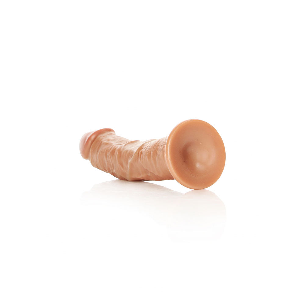 REALROCK Realistic Regular Curved Dildo with Suction Cup - 18 cm