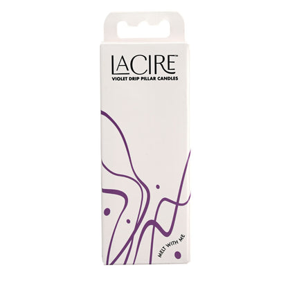 LaCire Drip Pillar Candles - Violet