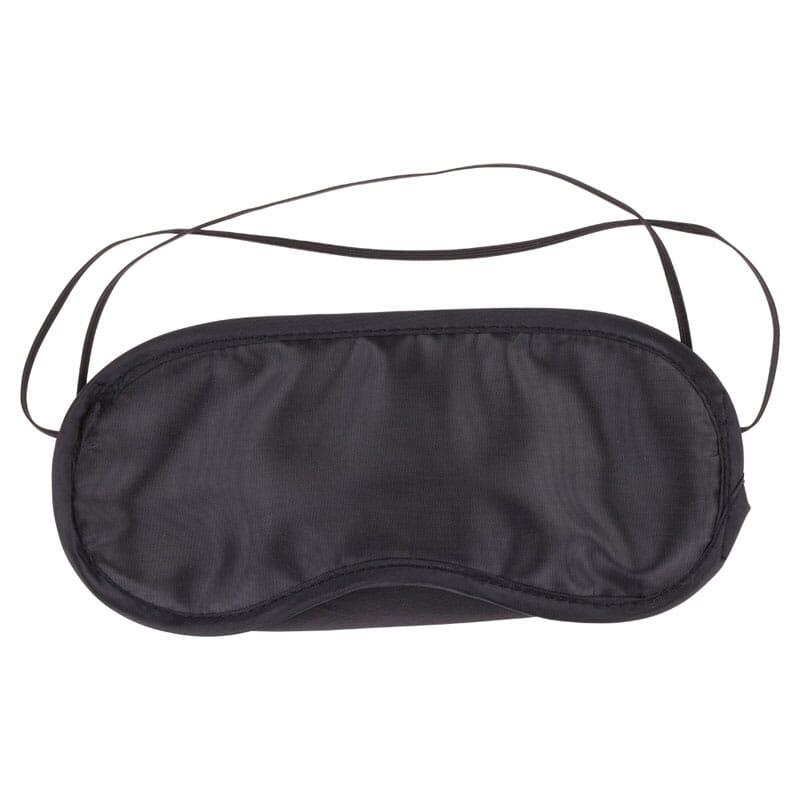 Matching black blindfold from the Sex & Mischief Brat Kit